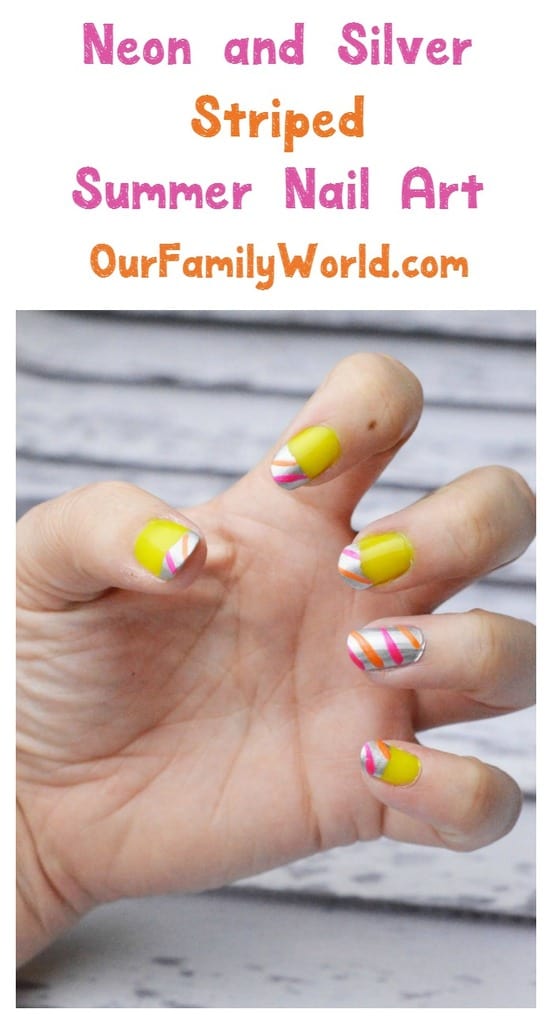 neon-stripes-summer-nail-design